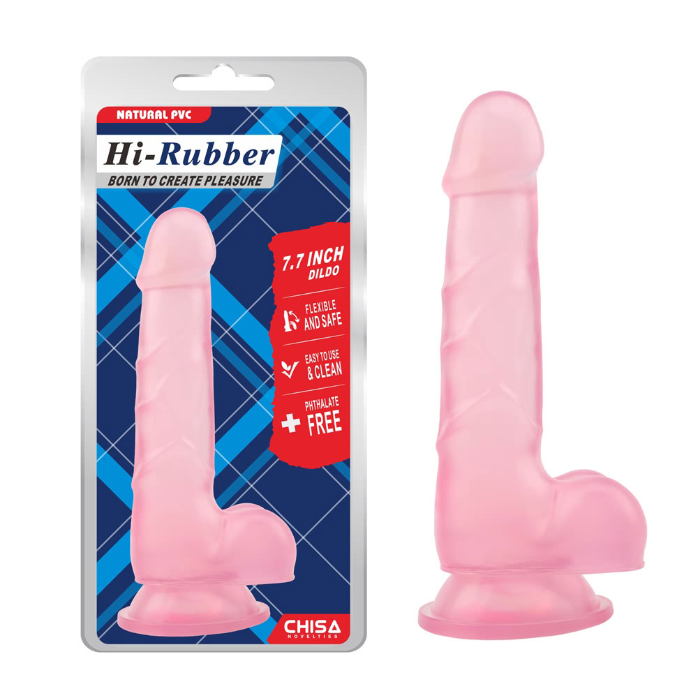 Dildo mince de 7,7 pouces - Rose