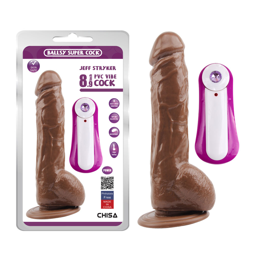 JEFF STRYKER 8.9 Dildo Vibrant-Marron